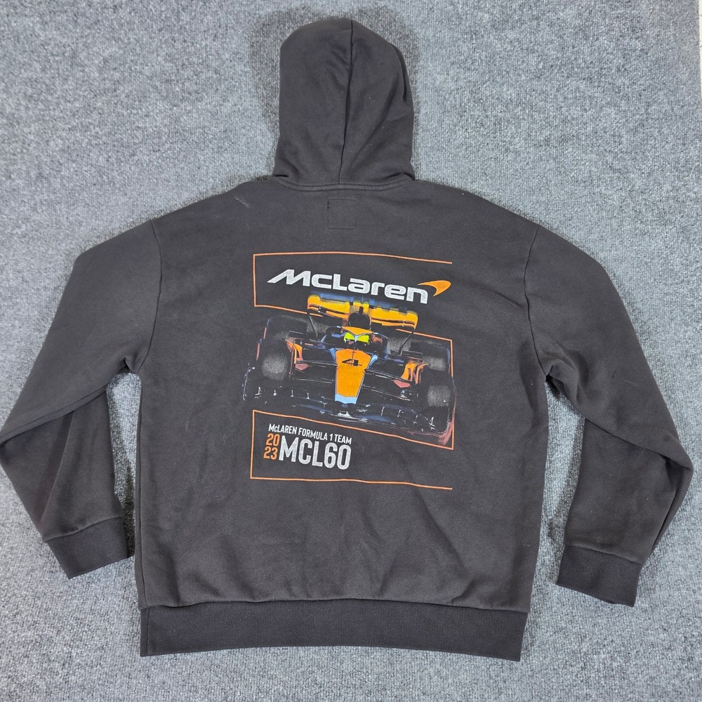 McLaren Formula 1 Team MCL60 2023 Race Car Graphic Hoodie Black Mens XL